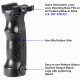 Leapers UTG D Vertival Front Grip w/ Innovative Quick Release Deployable Bipod, Grip Ht 5.1- 8in Deployed MNT-DG01Q
