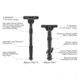 Leapers UTG UTG Recon Flex II Bipod, 7-9in Height Range, M-LOK, Black, TL-BPDM03