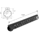 Leapers UTG PRO Arwen 15in M-LOK Free Float Handguard, Black, MTU047SEM