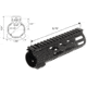 Leapers UTG PRO Arwen 7in M-LOK Free Float Handguard, Black, MTU044SEM