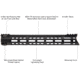 Leapers UTG PRO Forerunner 14in M-LOK Free Float Handguard, Black, MTU046SPM