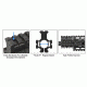 Leapers UTG PRO Model 4 High Pro Quad-rail Gas Block for .75in Barrel, Black, MTU012H4