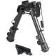 Leapers UTG Tactical OP Bipod, Quick Detach, 5.9in-7.3in Center Height, Black, TL-BP78Q
