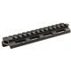 Leapers UTG Super Slim Picatinny Riser Mount, 0.5in Height, 13 Slots, Black, MT-RSX5L