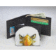 Leather Collections Bifold Wallet, Animal Eyes, Black w/Eagle Eyes, EYES15-EAGLE