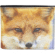 Leather Collections Bifold Wallet, Animal Eyes, Black w/Fox Eyes, EYES15-FOX