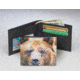 Leather Collections Bifold Wallet, Animal Eyes, Black w/Grizzly Eyes, EYES15-GRIZZLY
