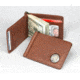 Leather Collections Bison Leather Clip Wallet w/Nickle, Rust Brown, BIS-87/BR
