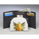 Leather Collections Trifold Wallet, Animal Eyes, Black w/Eagle Eyes, EYES16-EAGLE