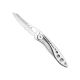 Leatherman Skeletool KBx Folding Knife w/ BottleClip, 2.6in, 420HC Stainless Steel Blade, Silver Aluminum Handle, 832382