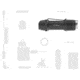 LED Lenser F1 1x CR123A LED Flashlight, 400 Lumens, Clamshell, Black, 880133