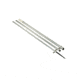 Lee's Tackle 15' Bright Silver/Black Spike - Step Tube 1-3/8" - No Speader 63408