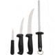 LEM Products 4 Piece Mundial Hunters Kit, High-Carbon Stain Free Steel Blade, Polypropylene Black Handle, 99