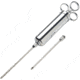 LEM Products 4oz Metal Meat Injector with 2 needles, Chrome, 839