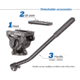 Leofoto BV-10 Fluid Head for Optics up to 11 lb w/Handle, Arca Compatible, Black, BV-10