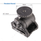 Leofoto BV-10 Fluid Head for Optics up to 11 lb w/Handle, Arca Compatible, Black, BV-10