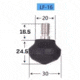 Leofoto LF/LS Rubber Feet for Tripods Set of 3 - LF-16, Black, LF-16