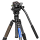 Leofoto LX-255CT/BV-1 Reversible Travel Tripod w/ Bino Fluid Head Kit, Black, LX-225CT+BV-1