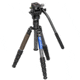 Leofoto LX-255CT/BV-1 Reversible Travel Tripod w/ Bino Fluid Head Kit, Black, LX-225CT+BV-1