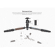 Leofoto LX-255CT/XB-32 Reversible Travel Tripod w/ Ball Head Set, Black, LX-255CT+XB-32