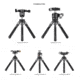 Leofoto MT-03/LH-25 Mini Tripod w/ Mini Ball Head Kit and Bag, Black, MT-03+LH-25
