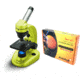 Levenhuk 1280x NG Microscope, Lime, with Levenhuk See All Prepared Slides Set