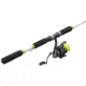 Lew's MACH 1 Spinning Rod, 7ft 2in, 2-PC IM7 Graphite Rod w/ Medium-Heavy  and Fast, Winn Dri-Tac Split-Grip, Graphite Skeletal Reel Seat, White/Black/Green, M172MHS-2