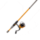 Lew’s Hypersonic Spinning Reel and Rod Combo, 6ft 6in, 2-PC IM6 Graphite Rod w/ Medium  and Fast, SZ 300 Reel, 3+1 Bearings, 5.1-1 Ratio, Speed Lube, Orange/Gray, HS3066MG2-2