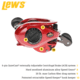 Lew’s HyperSpeed LFS Baitcast Reel, LH Retrieve, 9.5-1 Ratio, 9+1 Bearings, HS1-9.5L
