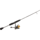 Lew’s Laser Lite Spinning Reel and Rod Combo, 6ft 6in, 2-PC IM6 Rod w/ Ultra-Light  and Fast, SZ 100 Reel, 3+1 Bearings, 5.1-1 Ratio, Metallic Gray/Gold/Black, LLS1066ULG2-2