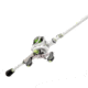 Lew’s MACH 1 Baitcast Reel and Rod Combo, 7ft 2in, 1-PC IM7 Graphite Rod, Medium-Heavy, Fast, 7+1 Bearings, 7.5-1 Ratio, RH Retrieve, White/Black/Gray/Green, MH1SH72MHG3