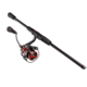 Lew’s MACH Jacked Spinning Reel and Rod Combo, 6ft 6in, 1-PC HM50 Graphite Rod, Ultra-Light  w/ Fast, SZ 100 Reel, 5.2-1 Ratio, Tanso Tech Frame, Black/Red, MJ1066ULS