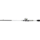 Lew’s MACH 1 SS Baitcast Reel and Rod Combo, 6ft 9in, 1-PC, Med-Light, Fast IM7 Rod, 7+1 Bearings, 7.5-1 Ratio, Shallow Spool, LH Retrieve, White/Black/Gray/Green, MHSS1SHL69MLG3
