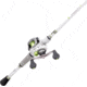 Lew’s MACH 1 SS Baitcast Reel and Rod Combo, 6ft 9in, 1-PC, Med-Light, Fast IM7 Rod, 7+1 Bearings, 7.5-1 Ratio, Shallow Spool, LH Retrieve, White/Black/Gray/Green, MHSS1SHL69MLG3