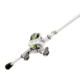 Lew’s MACH 1 SS Baitcast Reel and Rod Combo, 6ft 9in, 1-PC, Med-Light, Fast IM7 Rod, 7+1 Bearings, 7.5-1 Ratio, Shallow Spool, RH Retrieve, White/Black/Gray/Green, MHSS1SH69MLG3