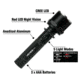 Life Gear Pro Series 120 Tactical Flashlight w/ Red Night Vision &amp; Strobe - 120 Lumens, black LG21-60544-BLA