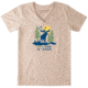 Life Is Good Crusher Vee Wildlife Moose T-Shirt - Womens, Heather Mocha, Small, 55800-S