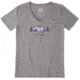 Life Is Good Happy Trails Vista Cool Tee Womens, Slate Gray, Small, 53814-S