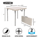 Lifetime Products 37-Inch Fold-In-Half Table and 4 Chairs Set