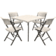 Lifetime Products 37-Inch Fold-In-Half Table and 4 Chairs Set