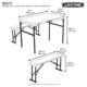 Lifetime Products Folding Picnic Table with Benches