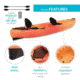 Lifetime Products Spitfire 12T Tandem Sit-On-Top Kayak w/Paddles