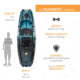 Lifetime Products Manta Angler 100 Fishing Kayak, Aurora Fusion, 91302