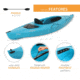 Lifetime Products Payette 98 Sit-In Kayak w/Paddle, Glacier Blue, 90692