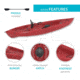 Lifetime Products Tamarack 100 Sit-On-Top Kayak w/Paddle, Red, 90486