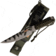 Linton Cutlery Cord Wrapped Camo Knife w/ Sheath, 12.75in Overall, 7in Camo Clip Point Blade, OD Green Cord Wrapped Handle, Synthetic Sheath, L93048