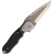Linton Cutlery Large Tactical Black Micarta Knife, 6.13in Closed, 4.5in Matte Stainless Blade, Black Micarta Handle, L92018