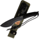 Linton Cutlery 13.5in Cord Wrapped Machete, 13.5in Overall, 7.5in Black Powder Coated Stainless Blade, Black Cord Wrapped Handle, Nylon Sheath, L101062B
