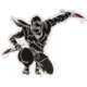 Liong Mah Designs Ninja Sticker Fixed Blade Knife, Handle LMDS