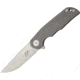 Liong Mah Designs Remedy Framelock Folding Knife,3.5in,Stonewash,Gray,Titanium Handle LMDR3